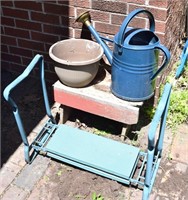Lawn & Garden Lot w/ Weathered Bench, Watering
