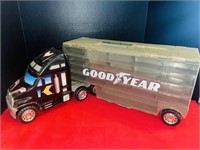 Vintage Goodyear Semi Truck Hot Wheel Case Toy