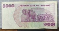 Zimbabwe 50 million bank note