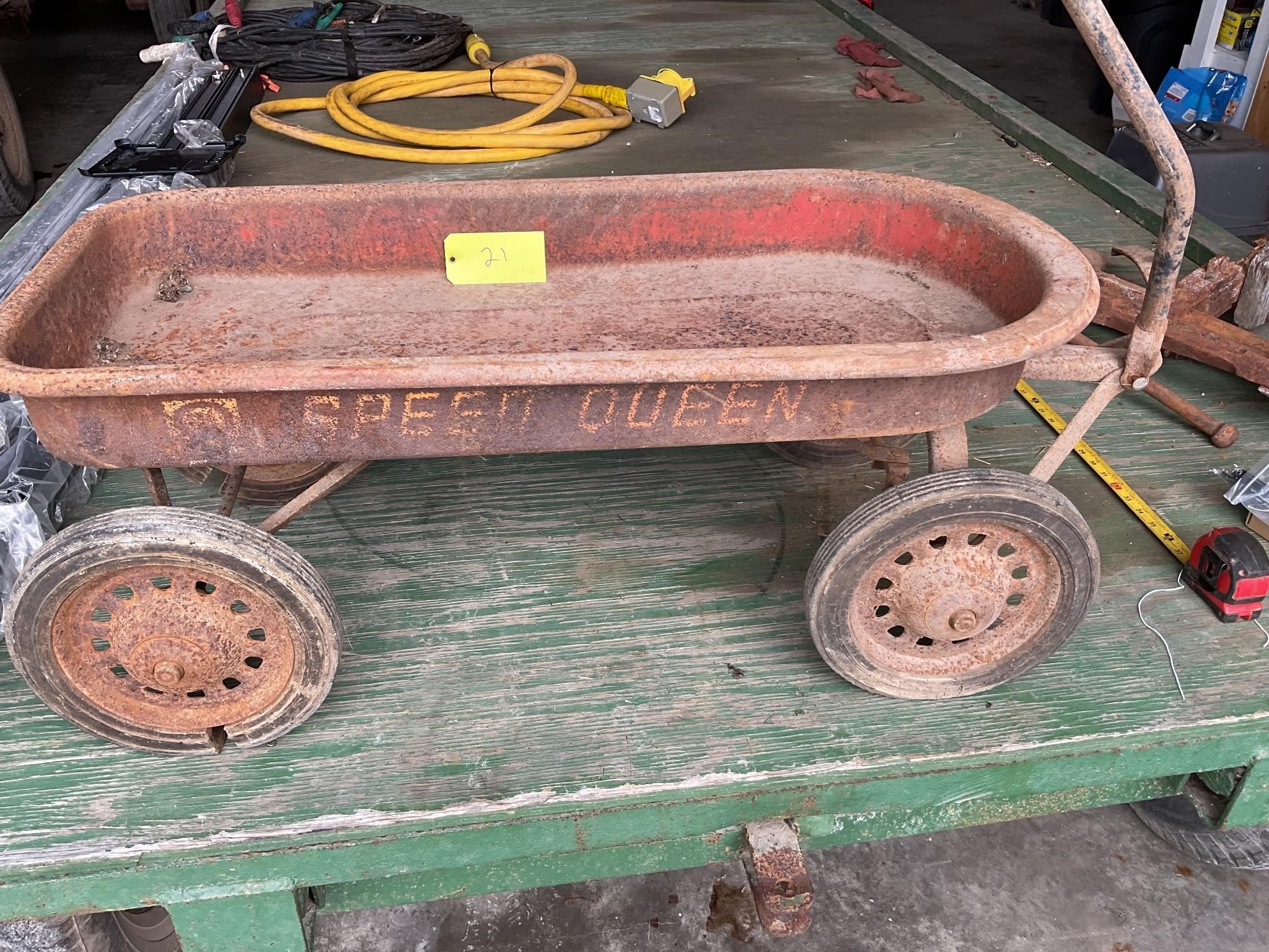 Vintage Speed Queen toy wagon