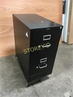 HDN 2 Drawer Black File Cabinet -15 x 27 x 29