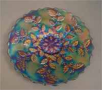 9 5/8” Fenton Holly Flared Plate – Blue (super