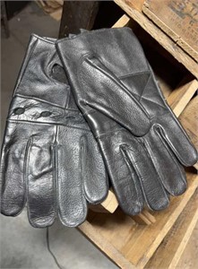 Knuckle Less Biker Leather Gloves