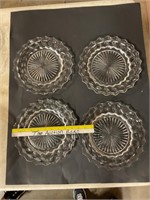 9” round glass plates 4 total