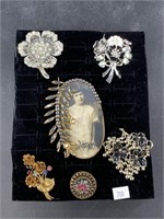 Nicely presented collection of sashes and brooches