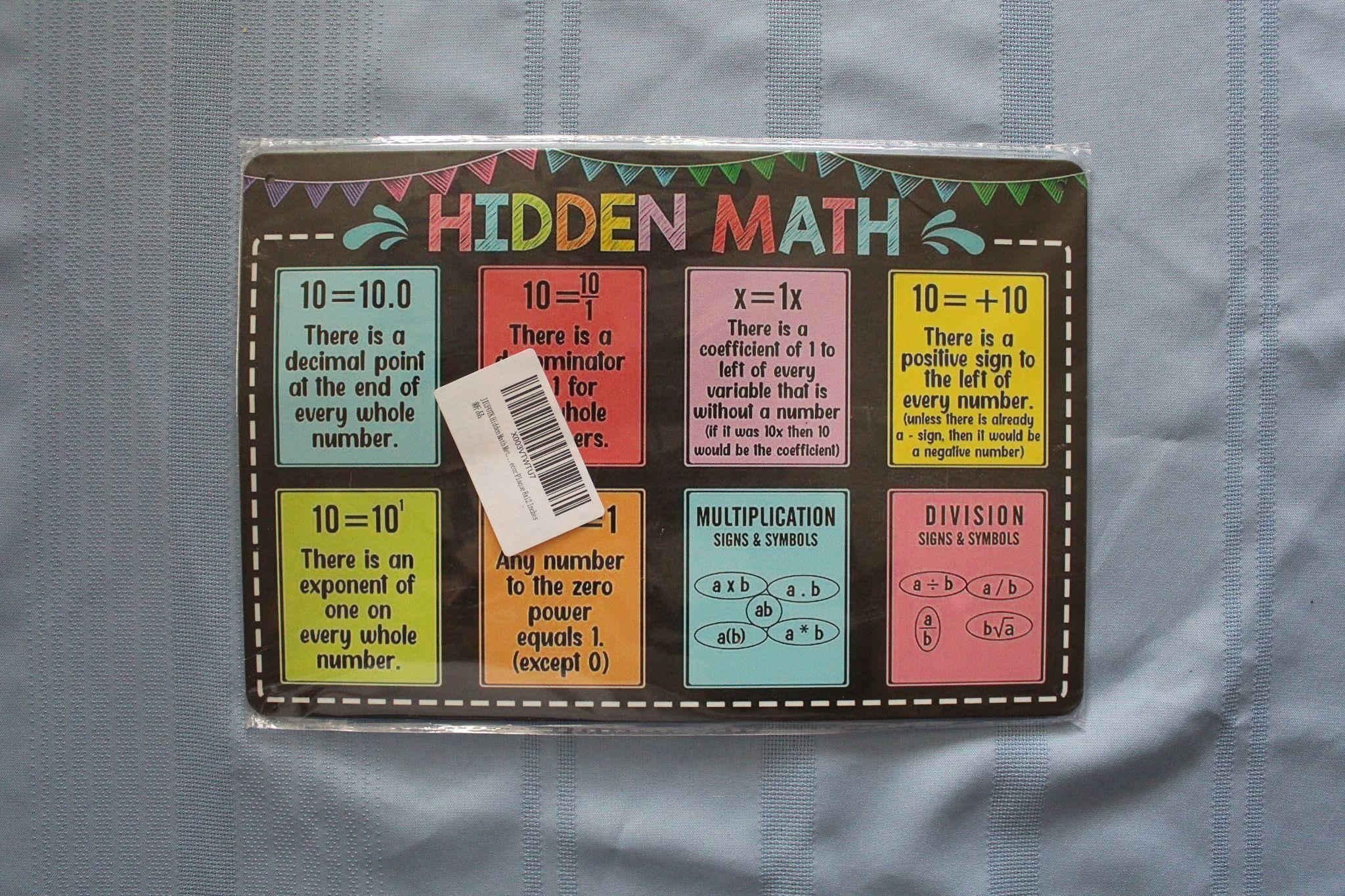 Retro Tin Sign: Hidden Math