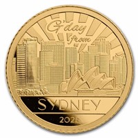 2023 1/2 Gram Gold Proof Big City Lights: Sydney