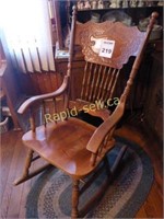 Vintage Press Back Rocking Chair