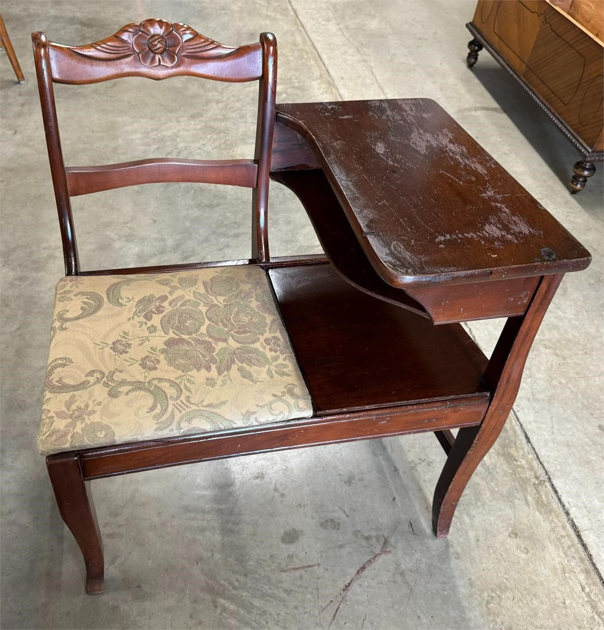 Mid Century Telephone/Gossip Bench