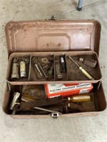 Metal toolbox with Miscellaneous tools