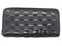 GG Patterned Black Wallet