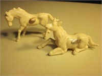 Pair of Bone China Horse Figurines