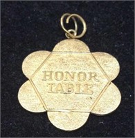 14 K  Tiffany gold  Honor Medal Pendant/Charm