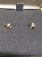 14K  approximately  1Carat Diamond Earrings