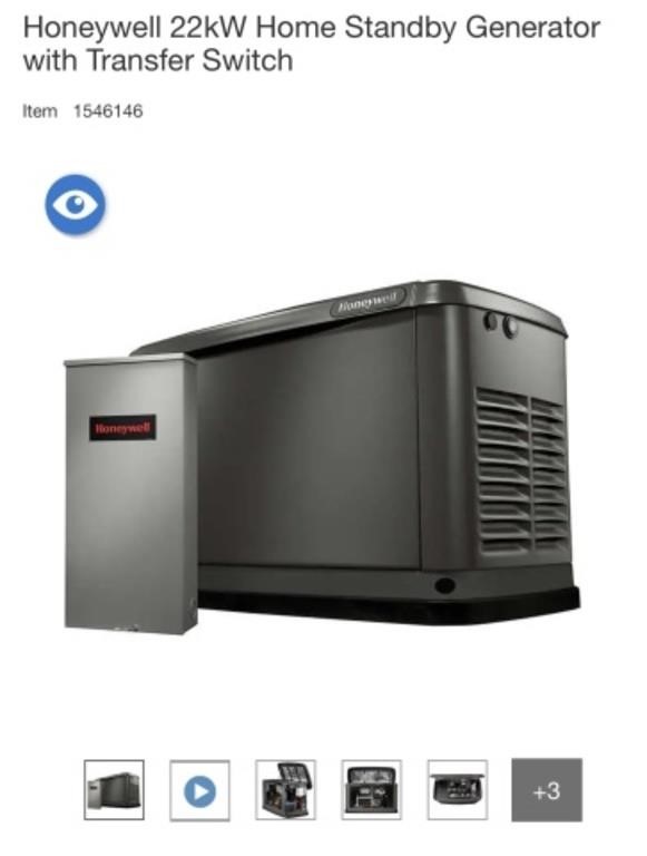 Honeywell 22kW Home Standby Generator with