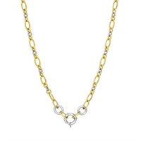 MIDAS 14 Kt Two Tone Alternate Oval Link Necklace