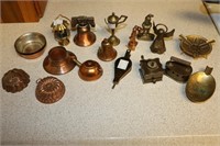 Lot of Metal Miniatures Many Copper & Brass