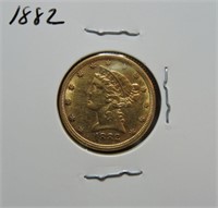 1882 $5 gold Liberty