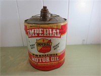 Metal Imperial Motor Oil 5-Gallon Can