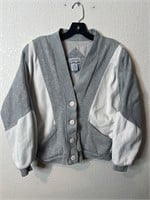 Vintage Gray White Button Up Jacket