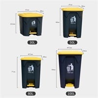 Outdoor Waste Plastic Step-on Trash Can 100L
