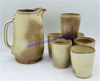 Frankoma 81 6 Cup Pitcher & (6) 5LC Cups