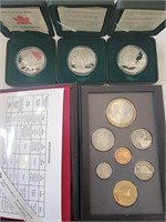 4 - Canadian Silver Dollar and Proof Sets