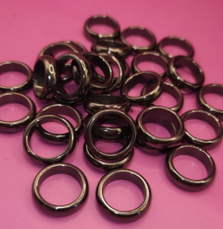 35- size 5.5 Hematite Rings