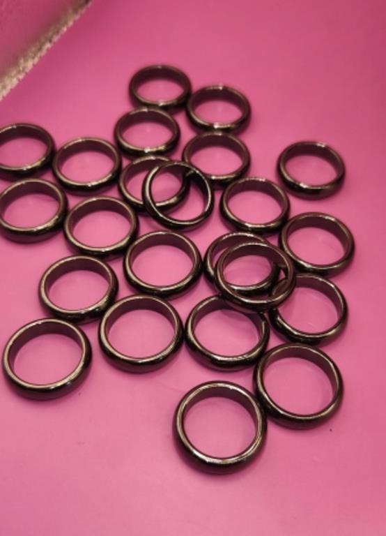 23- size 9, Hematite Rings