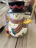 Ceramic Snowman Cookie Jar RWE