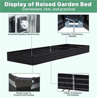 Sonfily 12x4x1ft Galvanized Raised Garden Bed