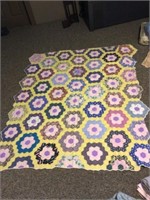 Hand stitched quilt  60 in x 72 in