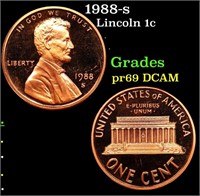 Proof 1988-s Lincoln Cent 1c Grades GEM++ Proof De