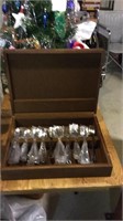 Silverware in Wood Box