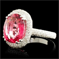 4.19ct Tourmaline & 1.32ctw Diam Ring in 18K Gold