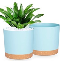 QCQHDU Plant Pots Set of 2 Pack 10 inch