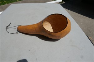 Carved Canoe Cup 10"L