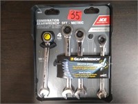 ACE 4pc Combination GearWrench Set Metric