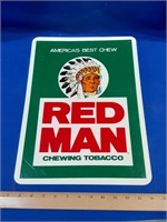 Plastic Redman Chewing Tobacco Sign