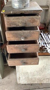 Wood box with drawers