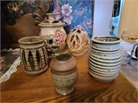 Pottery,  some artist J. Mills signed,