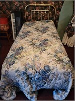 Twin bed, metal frame,  mattress and box springs