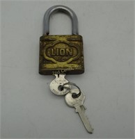 Vintage Brass Lion Padlock Very Cool Lock