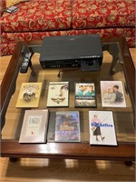 DVD player and DVDs pictured