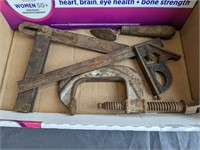 lot of Misc. tools- C clamp, levels