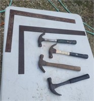 Carpenter's hammers and squares