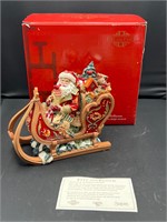 Fitz & Floyd Santa sleigh musical