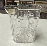 JR Embossed Glass Water Pitcher