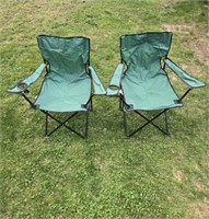 Pair Of Camping Chairs With Cup Holders