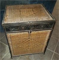 Metal & Wicker Storage Basket